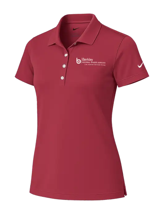 Nike Womens Red Tech Basic Dri-FIT Polo
 w/Berkley RSS logo
