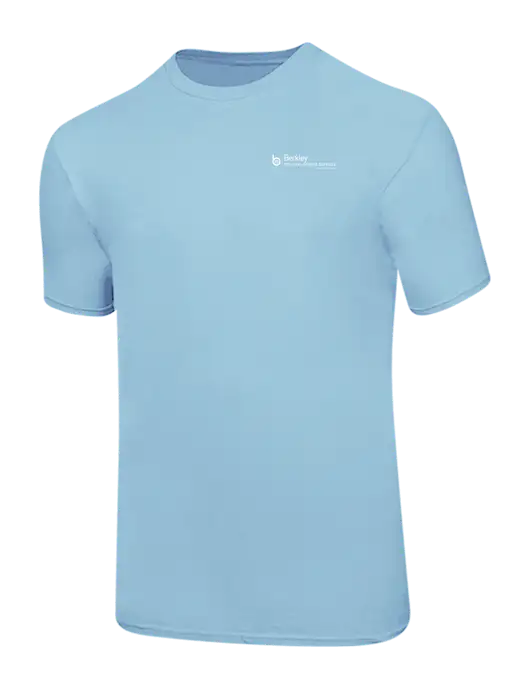Ring Spun Light Blue 4.5 oz T-Shirt w/Berkley RSS logo