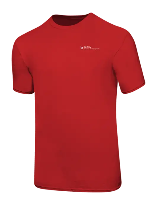 Ring Spun Red 4.5 oz T-Shirt w/Berkley RSS logo