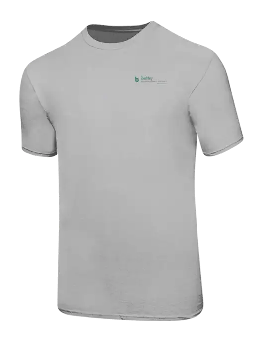 Ring Spun Silver 4.5 oz T-Shirt w/Berkley RSS logo