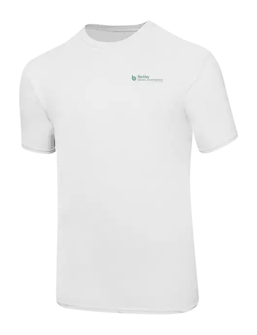 Ring Spun White 4.5 oz T-Shirt w/Berkley RSS logo