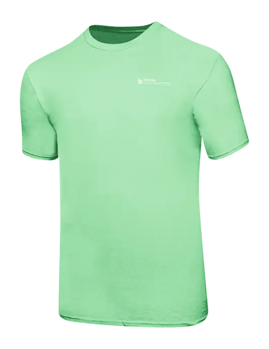 Ring Spun Light Green 4.5 oz T-Shirt w/Berkley RSS logo