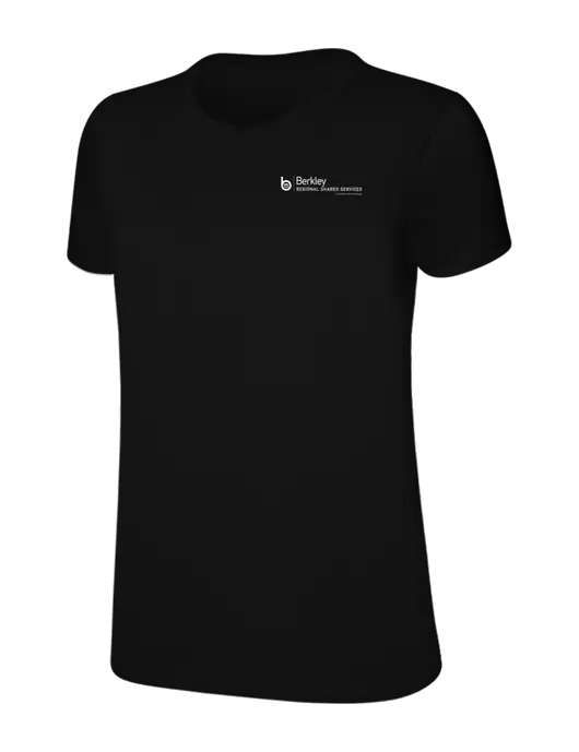 Womens Ring Spun Jet Black 4.5 oz T-Shirt w/Berkley RSS logo