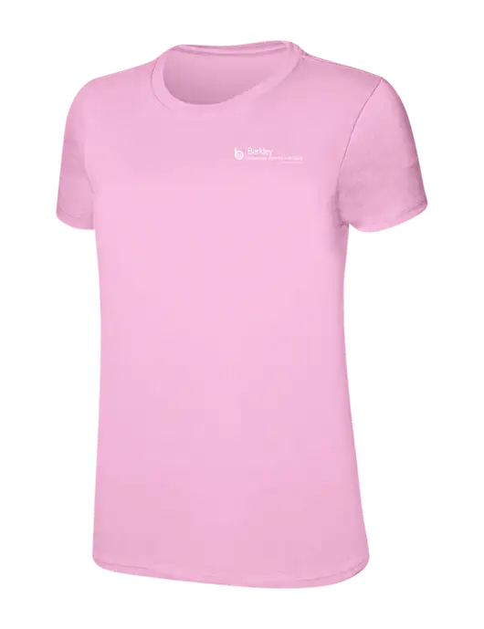 Womens Ring Spun Candy Pink 4.5 oz T-Shirt w/Berkley RSS logo
