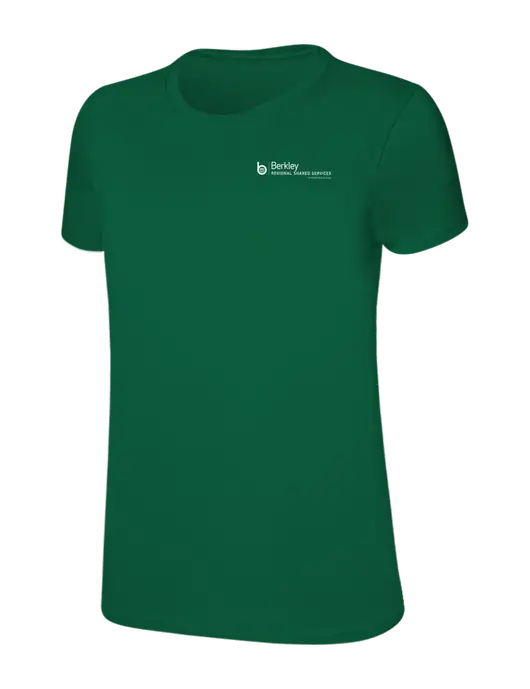 Womens Ring Spun Kelly Green 4.5 oz T-Shirt w/Berkley RSS logo
