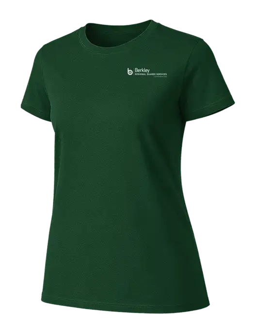 Womens Ring Spun Forest Green 4.5 oz T-Shirt w/Berkley RSS logo